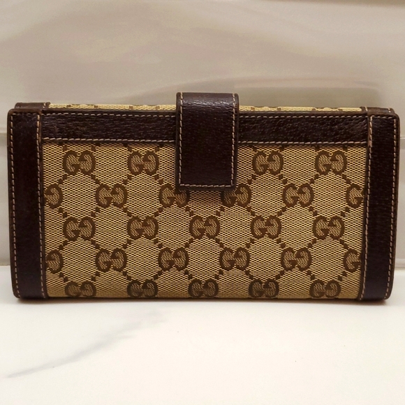 Gucci Crystal GG Monogram Canvas and Leather Continental Wallet Unisex - Picture 3 of 12